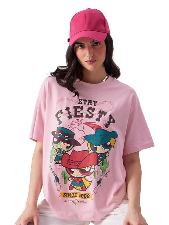 Powerpuff Girls Stay Fiesty Oversized T-Shirt