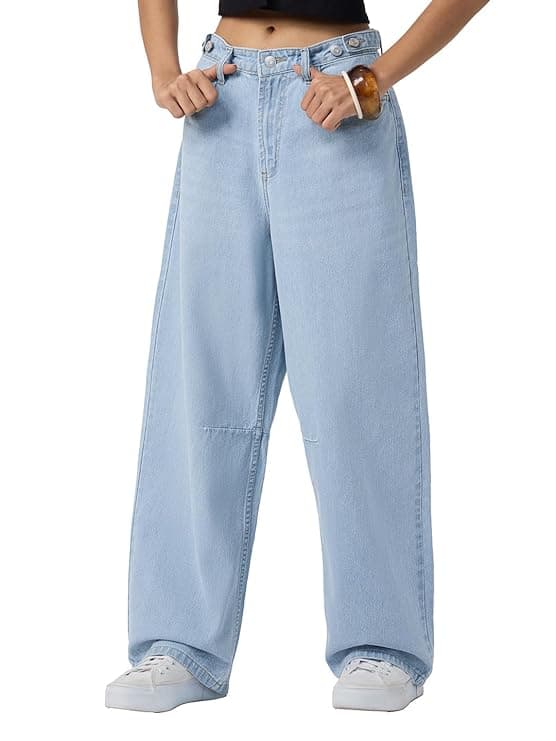 Barrel Fit Denim Jeans