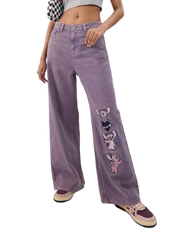 Lilo & Stitch Angel Wide Leg Jeans