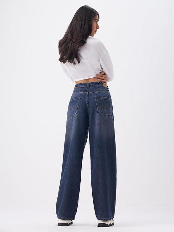 "Pacific Fade Baggy Fit Denim Jeans