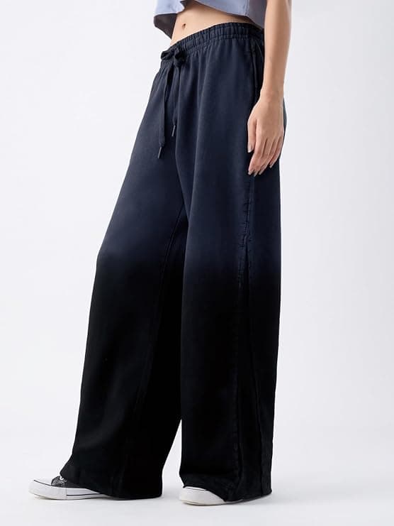 Acid Wash Ombre Flared Joggers,