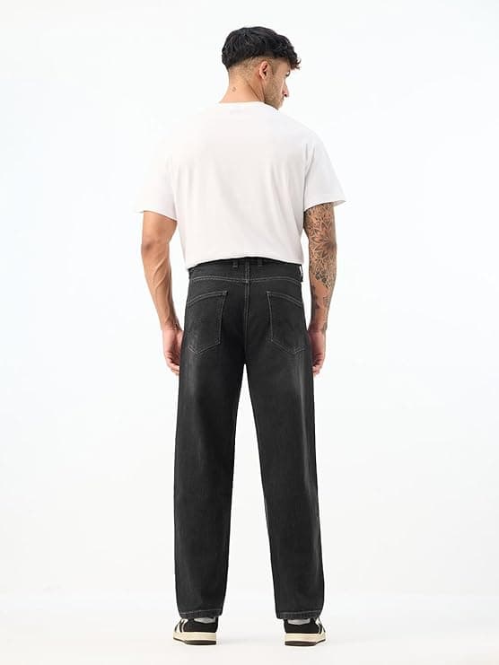 Washed Baggy Fit Denim Jeans