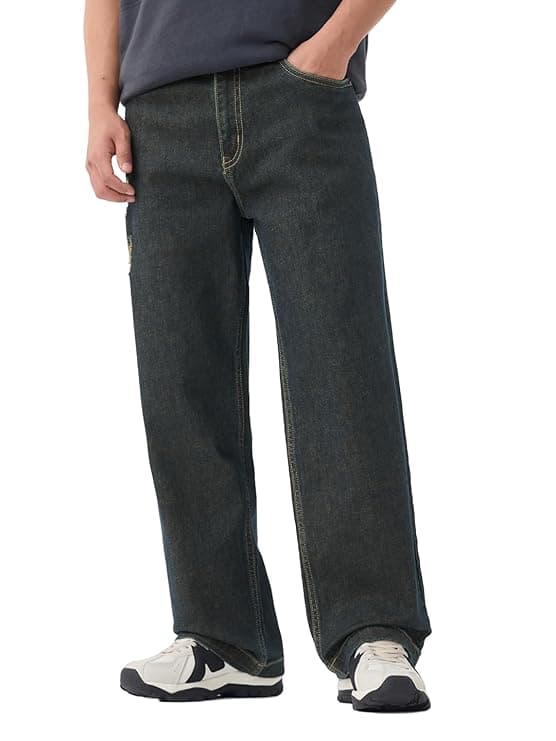 Washed Baggy Fit Denim Jeans