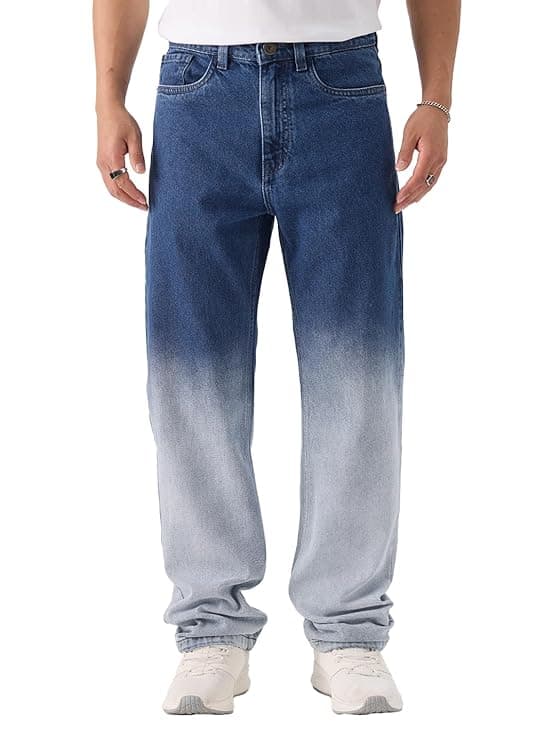 Mid Blue Wash Straight Fit Jeans