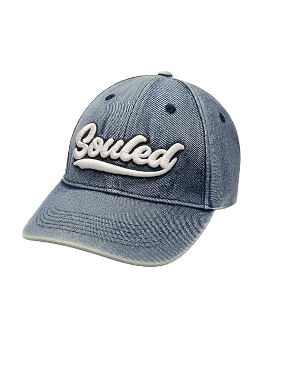 Denim Embroidered Logo Baseball Cap
